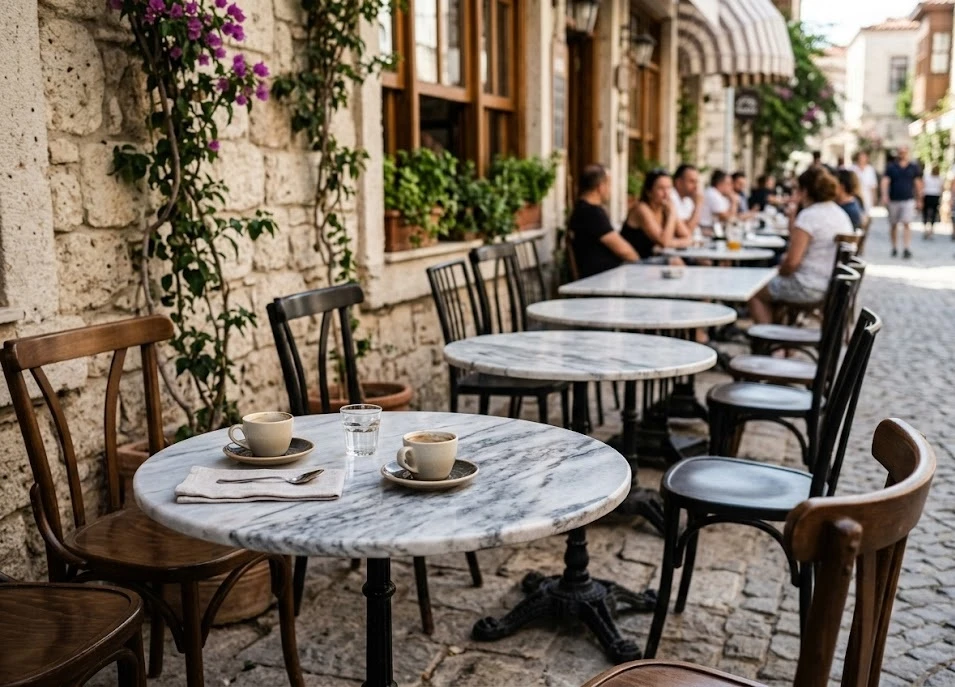 Mersin Mermer Cafe Masaları Yapımı